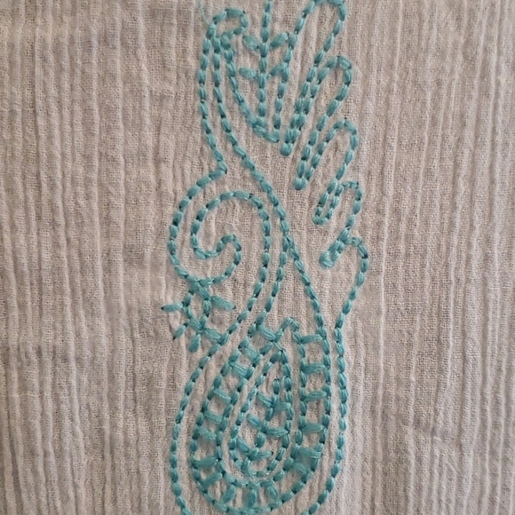 Trina Turk Embroidered Turquoise Cover Up - Picture 5 of 10
